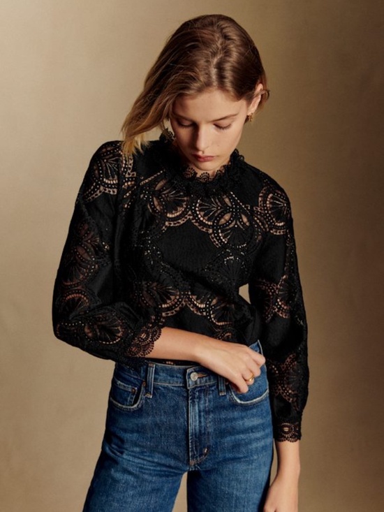 Sezane Tops - Sezane Bianca Blouse - US Size 12 (FR 44)